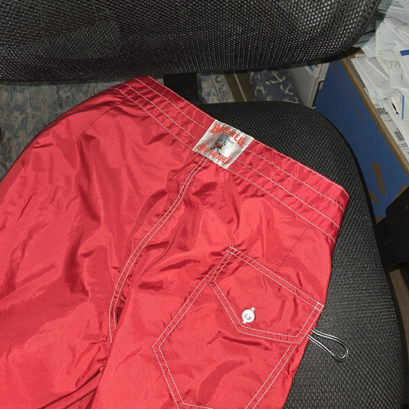 NWOT Birdwell Red Swim Board Shorts - Picture 3 of 5